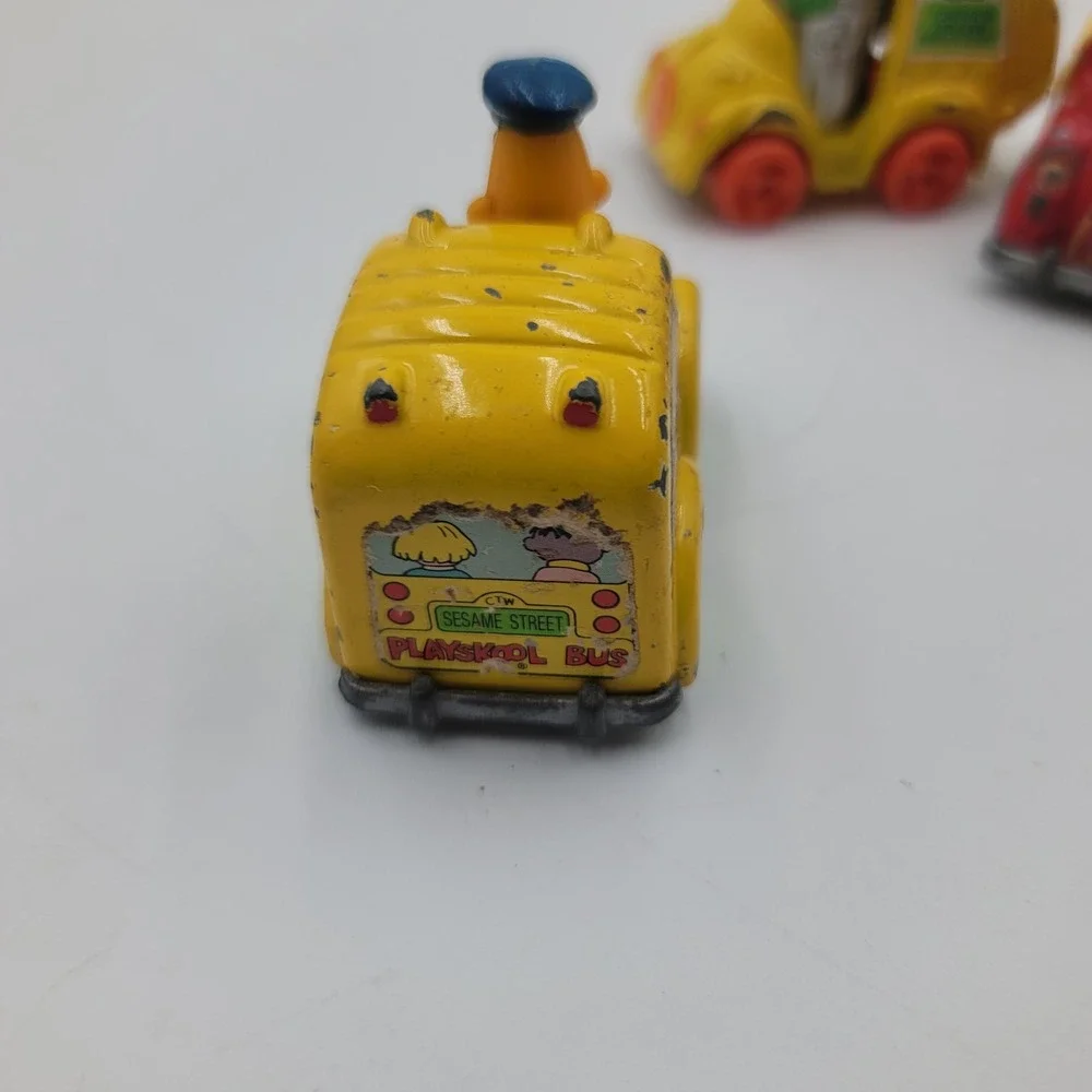 Vintage Sesame Street Playskool Diecast Cars Bert Oscar Ernie 1981 1983 Lot of 3